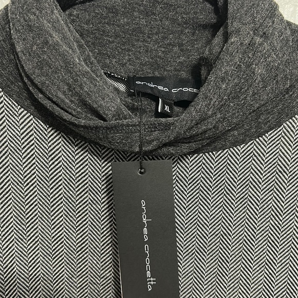 Andrea Crocetta Long sleeve Grey Turtleneck dress NWT size XL - Picture 3 of 7
